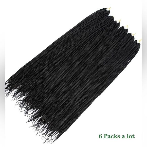 Pack of 6x Micro Box Braids Crochet Hair, 30 inch, Extra Long Pre-looped Crochet - Picture 5 of 6